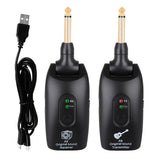 Maxbell 2.4GHZ Wireless Guitar System Transmitter Receiver Pickup Amplifier Black