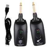 Maxbell 2.4GHZ Wireless Guitar System Transmitter Receiver Pickup Amplifier Black