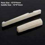 Maxbell Classical Guitar Bridge Saddle Cattle Bone 6 String Slotted Nut New