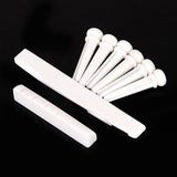Maxbell Classical Guitar Bridge Saddle Cattle Bone 6 String Slotted Nut New