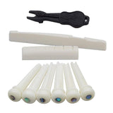 Maxbell Classical Guitar Bridge Saddle Cattle Bone 6 String Slotted Nut New