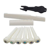 Maxbell Classical Guitar Bridge Saddle Cattle Bone 6 String Slotted Nut New