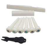 Maxbell Classical Guitar Bridge Saddle Cattle Bone 6 String Slotted Nut New
