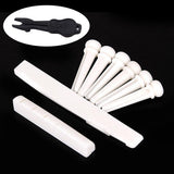 Maxbell Classical Guitar Bridge Saddle Cattle Bone 6 String Slotted Nut New
