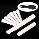 Maxbell Classical Guitar Bridge Saddle Cattle Bone 6 String Slotted Nut New