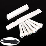 Maxbell Classical Guitar Bridge Saddle Cattle Bone 6 String Slotted Nut New