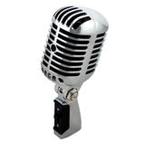 Maxbell Classic Vintage Dynamic Vocal Microphone for Live Stage Karaoke  Silver