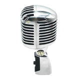 Maxbell Classic Vintage Dynamic Vocal Microphone for Live Stage Karaoke  Silver