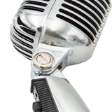 Maxbell Classic Vintage Dynamic Vocal Microphone for Live Stage Karaoke  Silver