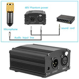 Maxbell 48V Phantom Power Supply XLR 3 Pin Microphone Cable for Microphone Recording