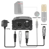 Maxbell 48V Phantom Power Supply XLR 3 Pin Microphone Cable for Microphone Recording