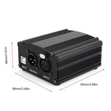 Maxbell 48V Phantom Power Supply XLR 3 Pin Microphone Cable for Microphone Recording
