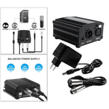 Maxbell 48V Phantom Power Supply XLR 3 Pin Microphone Cable for Microphone Recording