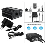 Maxbell 48V Phantom Power Supply XLR 3 Pin Microphone Cable for Microphone Recording
