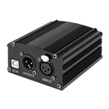 Maxbell 48V Phantom Power Supply with Charging Cable for Microphone Music Recording