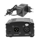 Maxbell 48V Phantom Power Supply with Charging Cable for Microphone Music Recording