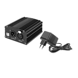 Maxbell 48V Phantom Power Supply with Charging Cable for Microphone Music Recording