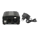 Maxbell 48V Phantom Power Supply with Charging Cable for Microphone Music Recording