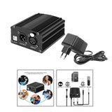 Maxbell 48V Phantom Power Supply with Charging Cable for Microphone Music Recording