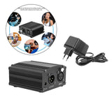 Maxbell 48V Phantom Power Supply with Charging Cable for Microphone Music Recording