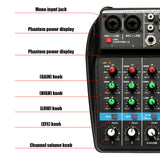 Maxbell Portable 4 Channel Digital Sound Mixing Console System 48V Amplifier