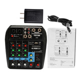 Maxbell Portable 4 Channel Digital Sound Mixing Console System 48V Amplifier