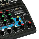 Maxbell Portable 4 Channel Digital Sound Mixing Console System 48V Amplifier