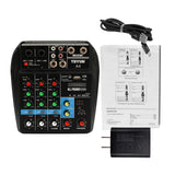 Maxbell Portable 4 Channel Digital Sound Mixing Console System 48V Amplifier