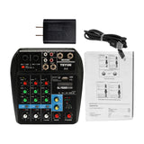 Maxbell Portable 4 Channel Digital Sound Mixing Console System 48V Amplifier