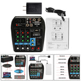 Maxbell Portable 4 Channel Digital Sound Mixing Console System 48V Amplifier