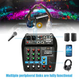 Maxbell Portable 4 Channel Digital Sound Mixing Console 48V Amplifier