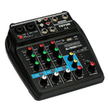 Maxbell Portable 4 Channel Digital Sound Mixing Console 48V Amplifier