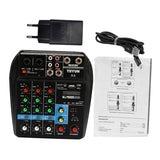 Maxbell Portable 4 Channel Digital Sound Mixing Console 48V Amplifier