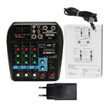 Maxbell Portable 4 Channel Digital Sound Mixing Console 48V Amplifier