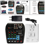 Maxbell Portable 4 Channel Digital Sound Mixing Console 48V Amplifier