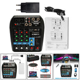 Maxbell Portable 4 Channel Digital Sound Mixing Console 48V Amplifier