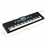 Maxbell 61 Key Digital Music Electronic Keyboard Key Board Electric Piano Gift EU
