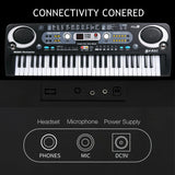 Maxbell 54 Key Digital Music Electronic Keyboard Key Board Electric Piano EU Plug