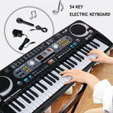 Maxbell 54 Key Digital Music Electronic Keyboard Key Board Electric Piano EU Plug