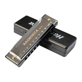 Maxbell Blues Harmonica Diatonic Harp Mouth Organ 10 Hole Musical Instrument Silver