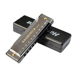 Maxbell Blues Harmonica Diatonic Harp Mouth Organ 10 Hole Musical Instrument Silver