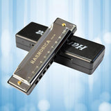 Maxbell Blues Harmonica Diatonic Harp Mouth Organ 10 Hole Musical Instrument Silver