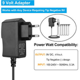 Maxbell 850mA Power Adapter for Electric Guitar Effects Pedal Tip-Negative 5 Way