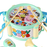 Maxbell Kids Drum Toy Music Instrument Kit Early Learning Education Toy Green