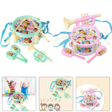 Maxbell Kids Drum Toy Music Instrument Kit Early Learning Education Toy Green