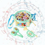 Maxbell Kids Drum Toy Music Instrument Kit Early Learning Education Toy Green
