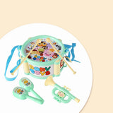 Maxbell Kids Drum Toy Music Instrument Kit Early Learning Education Toy Green