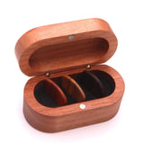 Maxbell Wooden Guitar Pick Plectrum Storage Box Holder Case with 3 Picks
