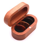 Maxbell Wooden Guitar Pick Plectrum Storage Box Holder Case with 3 Picks