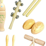 Maxbell Percussion Instruments Toy with Storage Bag Musical Instrument Set for Boys 9-piece 0.805Kg